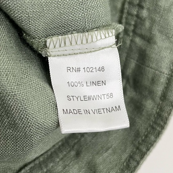 Michael Stars Linen Women's Sleeveless Moto Vest in Green Size XS - Picture 11 of 13